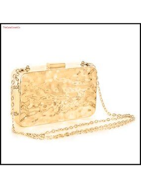 Metallic Clutch Purse with Chain Evening Bag for Wedding Party Formal Event
